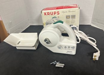 Working Krups Open Master Electric Can Opener With Patented Bladeless Technology Original Box. 212/A5