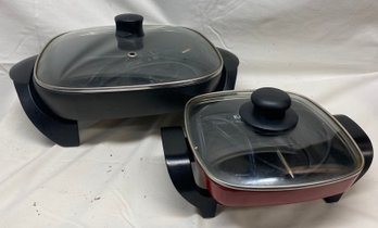 Two Electric Skillets