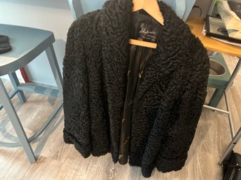 Ladies Black Persian Lamb Jacket