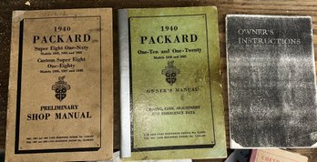 3 Vintage Packard Owner & Service Manuals