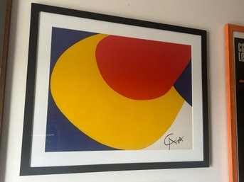 Original 1974 ALEXANDER CALDER 'Convection' Lithograph- For Braniff Airlines- Flying Colors Series