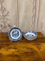 J & G Meakin Romantic England Cereal Bowls Set/6