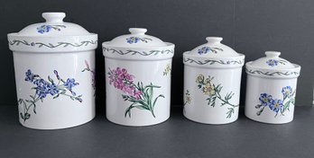 Botanical Stoneware Canisters