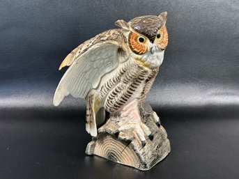 A Fabulous Vintage Owl Figurine In Ceramic, Made In Japan By Shefford