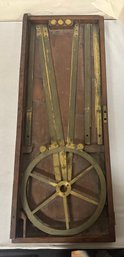Antique Maritime Station Pointer Protractor - Brass Navigation Instrument.   JD - E1