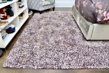 Two-tone Purple Grey Shag Rug