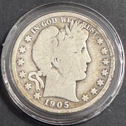 1905 Barber Silver Half Dollar