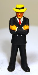 Contemporary Painted Lead Figure Of Dick Tracy Type Man