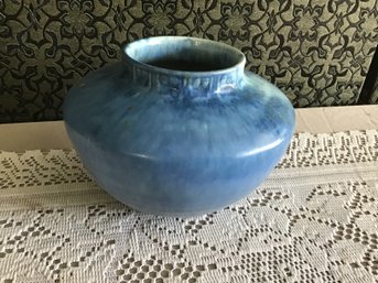 Blue Glazed Pottery Vase