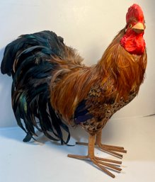 Vintage Real Feather Handmade Rooster