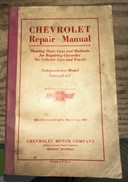 1931 AE LT Chevrolet Manual Reprint