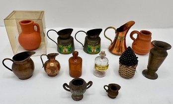 Antique & Vintage Miniature Jugs, Bottles & Other Vessels (13 Pieces)
