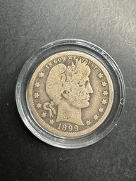 1899-O Barber Silver Quarter