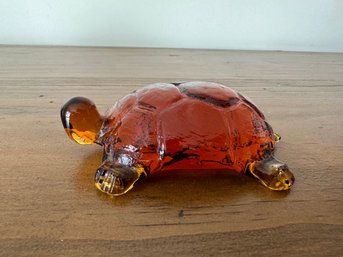 Glass Turtle Paperweight