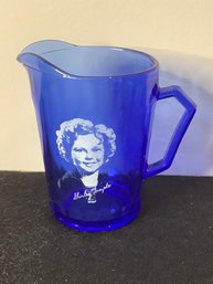 Vintage Shirley Temple Blue Pitcher