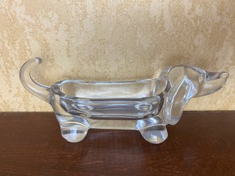 Bayel Crystal France Dachshund Trinket Dish