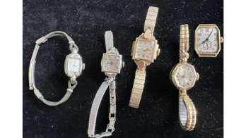 Grouping Of Vintage Bulova & Other Watches - Inc. Gold Filled & Rolled Gold
