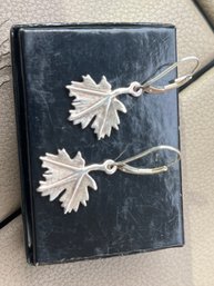 Beautiful Sterling Silver Maple Leaf Earrings