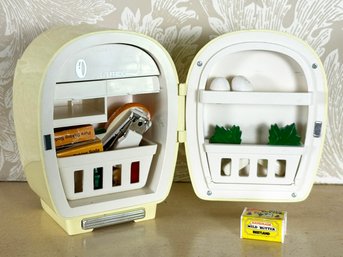 An Adorable Vintage Lil'Fridge Child's Tool Kit - Scissors, Stapler, Pencil Sharpener And More!