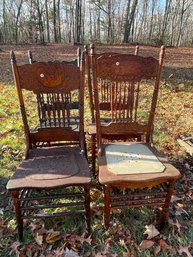 FOUR LARKIN OAK CHAIRS