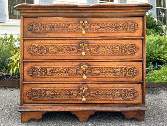 A Late 18th Century Carved Spanish Oak Chest Of Drawers