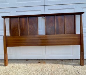 Vintage 1960s Dixie Furniture Mid Century Modern Walnut Full Bed Frame