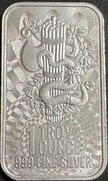 One Troy Ounce .999 Fine Silver Bar