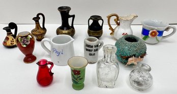Antique & Vintage Miniature Pitchers, Vases & Other Vessels (14 Pieces)