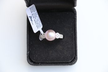 JTV Pink Cultured Pearl Ring Size 9.75