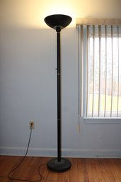 Vintage Black And Brass Weighted Floor Lamp