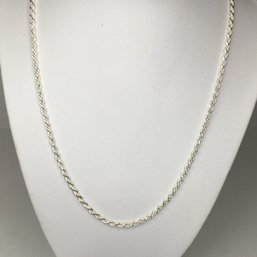 Very Nice Brand New 925 / STERLING SILVER Rope Chain Necklace 20' - Made In Italy  - Unisex - CLASSIC STYLE !