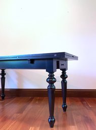Hooker Furniture - Summerglen Foldout Console/dining Table - Minimally Distressed Ebony Finish With Cherry Top