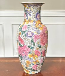 A Vintage Chinese Export Vase With Gilt Rim