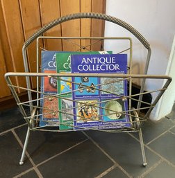 Mid Century Modern Metal Magazine Rack