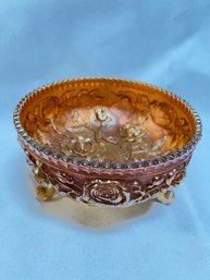 Antique Imperial Carnival Glass, Marigold Center Bowl