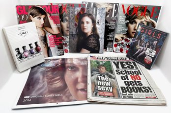 Lena Dunham: Signed Photo, Magazines, Girls Limited Edition Nail Polish Set, 2014 Girls Calendar & Girls DVD