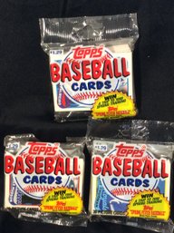 (3) 1989 Topps Baseball Jumbo Packs - L