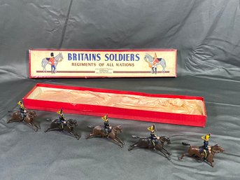 Britains No 8 Queens Hussars Original Britains Lead Toy Soldiers In Box Excellent Condition For Age England