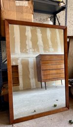 Vintage 1960s Dixie Furniture Mid Century Modern Walnut Wall Mirror