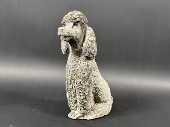 Vintage Cast Cement Garden Statuary: A Small, Endearing Poodle