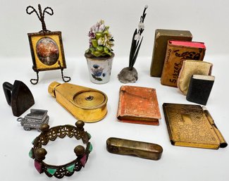Vintage Atomizer, Place Card Holder, Miniature Books & More Miniatures (over 12 Pieces)