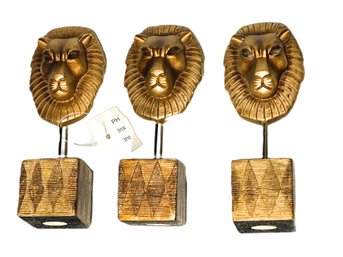 Three Rare Lion King Mask 4.5' Place Card Holders