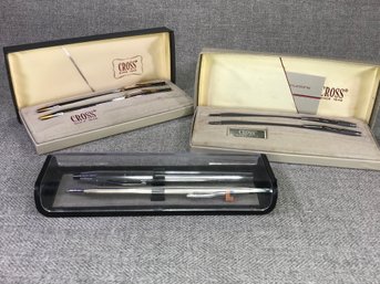 Lot Of Vintage CROSS Pens - Six Pens Total - Might Have Pencils - All Original Packaging As Shown - Nice Lot !