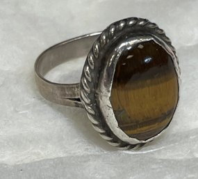 Sterling Silver And Tigers Eye Ring