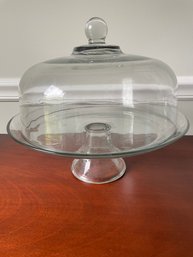 Glass Domed Pedestal Cake Platter
