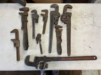 Vintage Pipe And Adjustable Wrenches