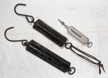Three Antique Scales - Two Are Stamped Stansi (Chicago), John Chatillon & Sons (NY)