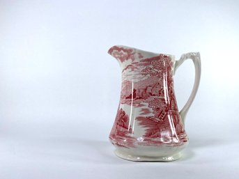 British Alfred Meakin Tintern - Red Transferware Pitcher