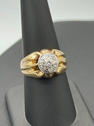 Impressive Multiple Diamond & 14k Yellow Gold Ring
