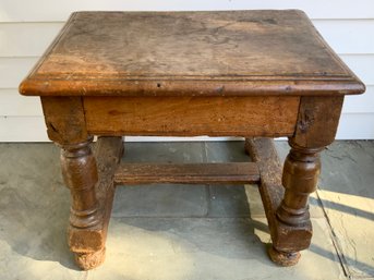 Rare Jacobean Turned Oak Joint Stool, 17th Century